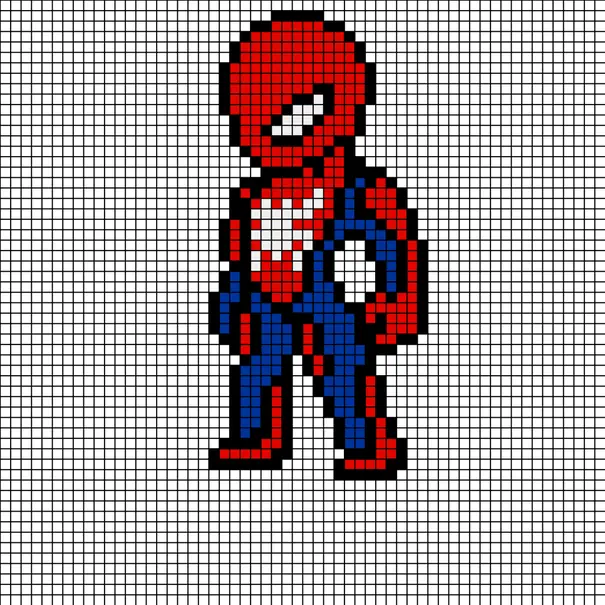 Spiderman perleplade – Klassisk Spider-Man i hel figur