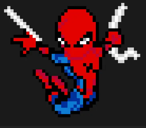 Spiderman perleplade – Spider-Man svinger sig i spindelvæv