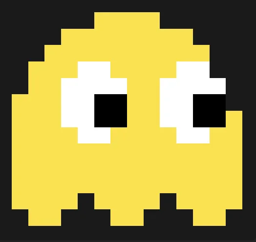 Spøgelse perleplade – Gult Pac-Man-spøgelse