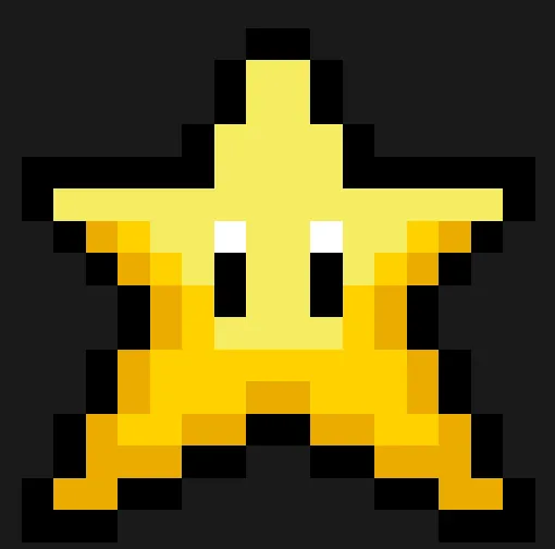 Stjerne perleplade – Mario Bros-stjerne i pixels