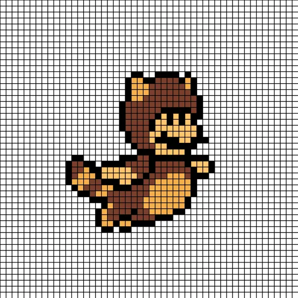 Super Mario perleplade – Tanooki-Mario