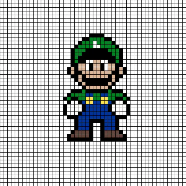 Super Mario perleplade – Luigi
