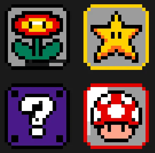 Super Mario perleplade – Mario-blokke