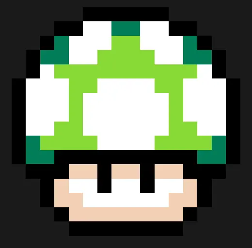 Super Mario perleplade – 1-Up-svamp